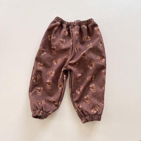 Children's corduroy pants one plus velvet padded baby casual pants
